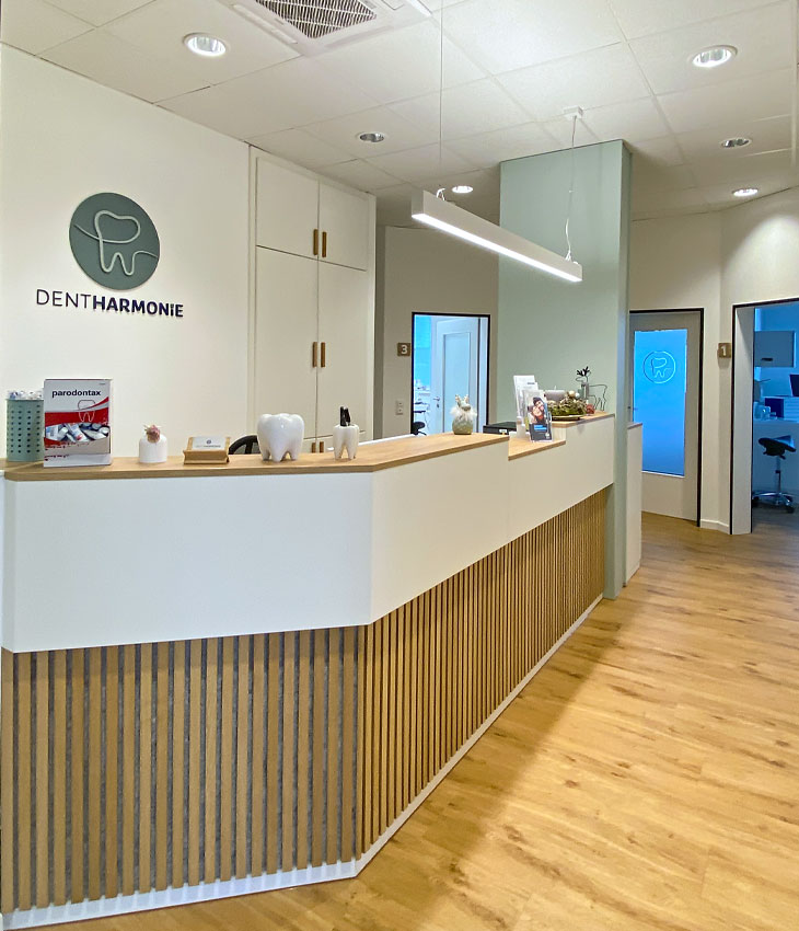 Der Empfangsbereich der Dentharmonie in Jülich!